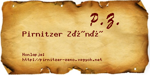Pirnitzer Zénó névjegykártya
